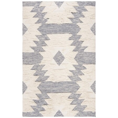 Safavieh Kenya Bohemian Rectangle Hand Woven RugsNavy & Ivory 8 x 10 ft. KNY452N-8